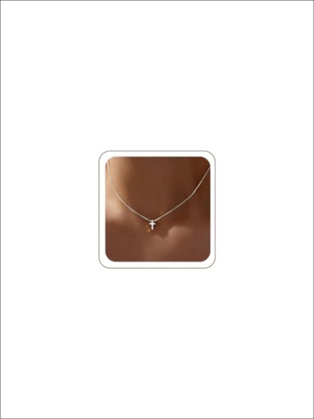 Sterling Silver 14K Plated Cross Necklace Dainty